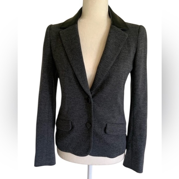Tory Burch Gray and Black Blazer Small - Picture 1 of 8